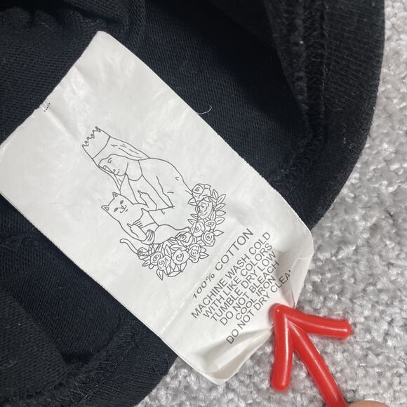 RIPNDIP Baseball Jersey Mens Large Lord Nermal Cat Alien Spell Out Patches - Picture 8 of 15